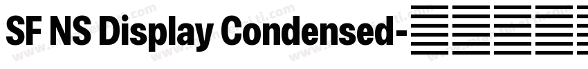 SF NS Display Condensed字体转换
